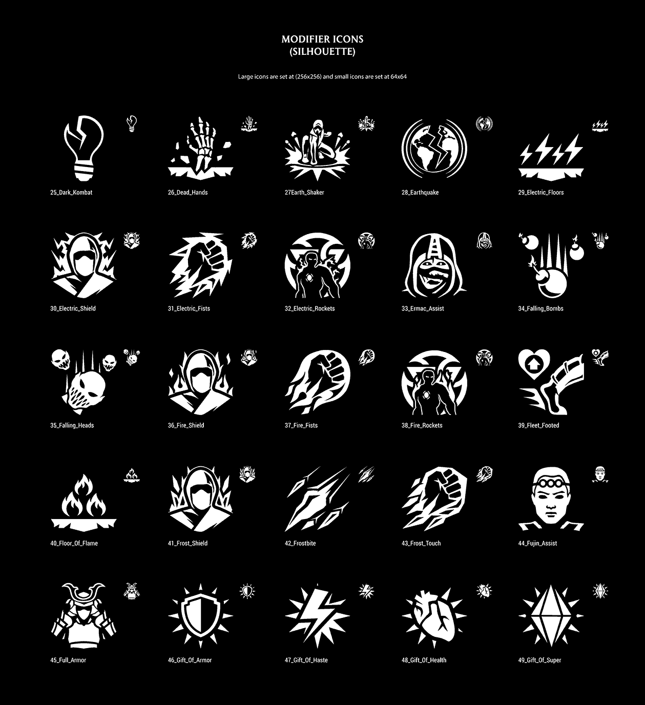 2.0 25 49 Modifier Icons Silhouettes 2.0_25-49_Modifier_Icons_Silhouettes