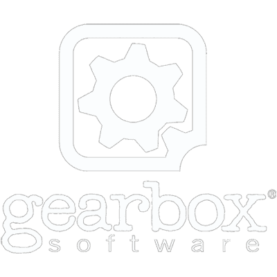 Gearbox Logo White Gearbox Logo - White