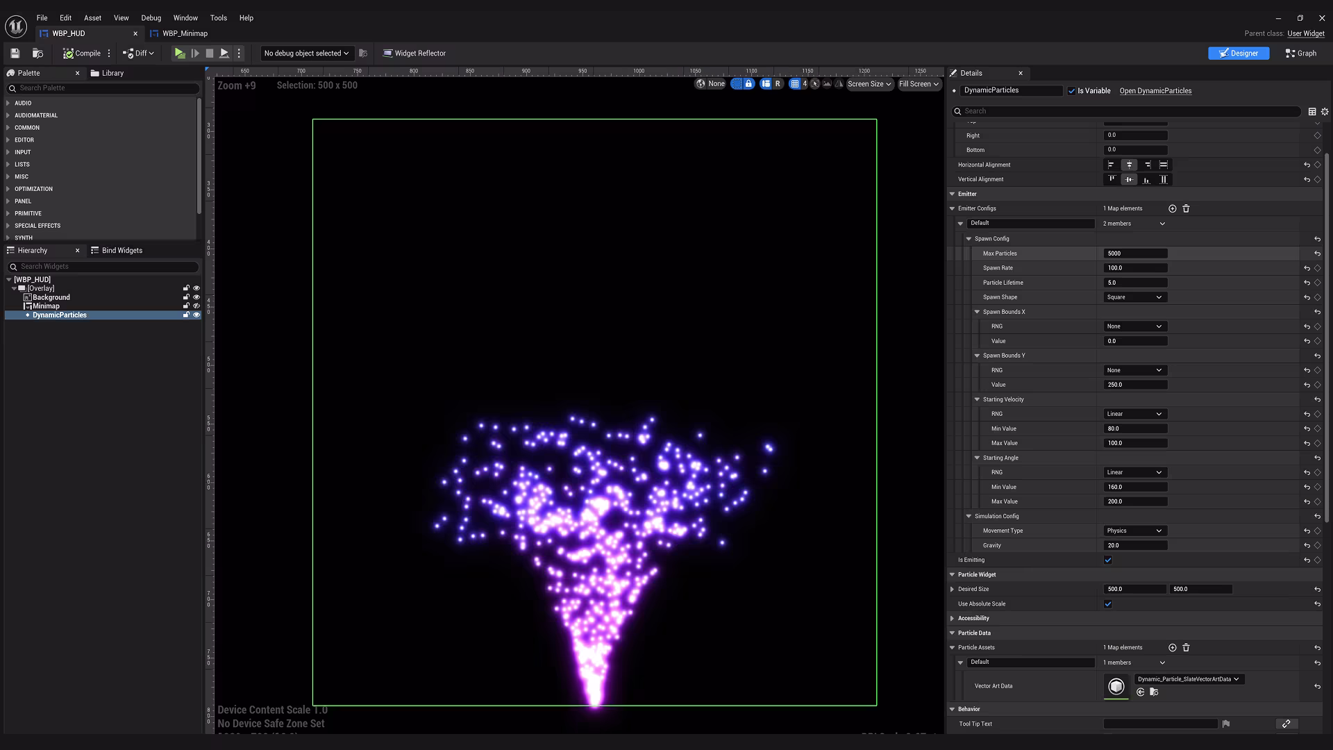 particle material in UE5